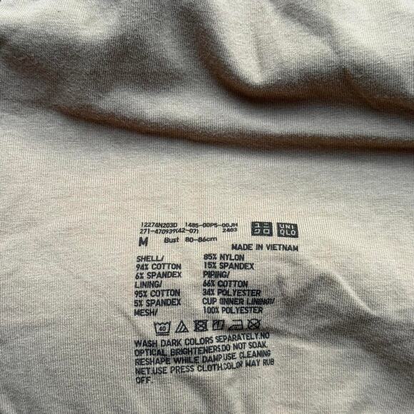 uniqlo Tan ribbed tank top tanktop - Picture 5 of 5